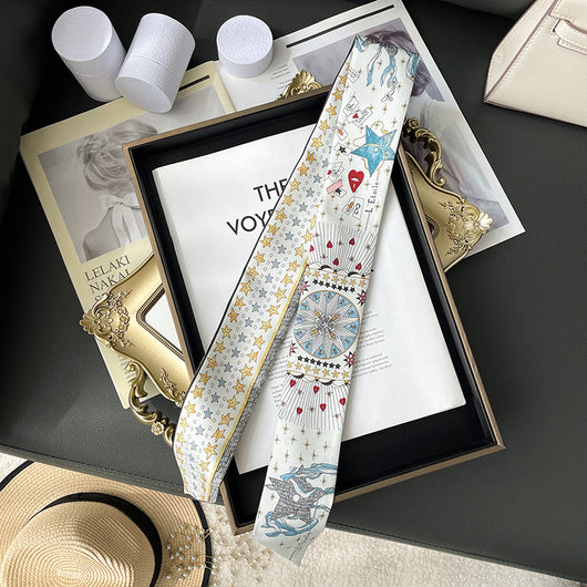 Pañuelo de Seda Delgado - Cinta para Cabello y Accesorios de Moda - Image 7