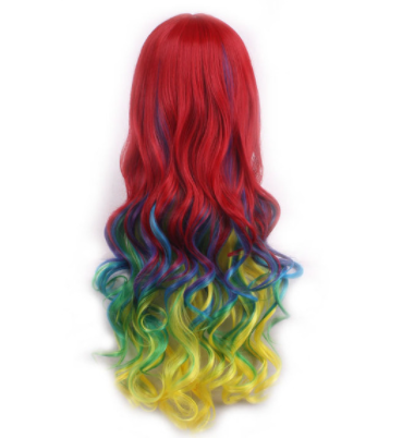 Peluca Rizada Multicolor Voluminosa para Cosplay - Image 16