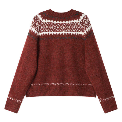 Cardigan Navideño Bicolor Reductor de Silueta para Invierno - Image 5