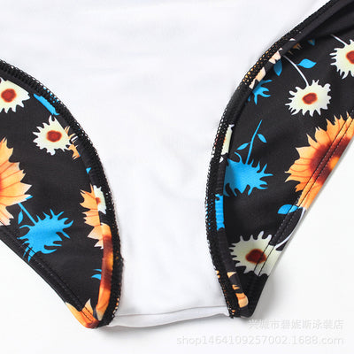Bikini Dividido Estampado de Cintura Alta con Volantes para Mujer - Image 21