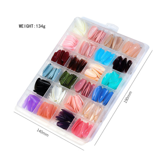 Set de 24 Uñas Postizas Cuadradas Efecto Hielo - Diseño Ballet - Image 10