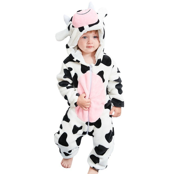 Mameluco Franela Estampado Animales para Bebé 3 Años - Ropa Otoño Europea