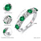 7 Diamond Stackable Ring Rojo And Azul Emerald Verde US 5