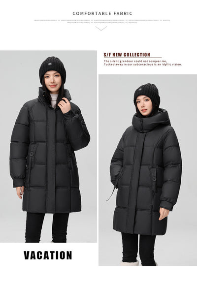 Abrigo Acolchado de Algodón Talla Grande para Mujer - Image 18