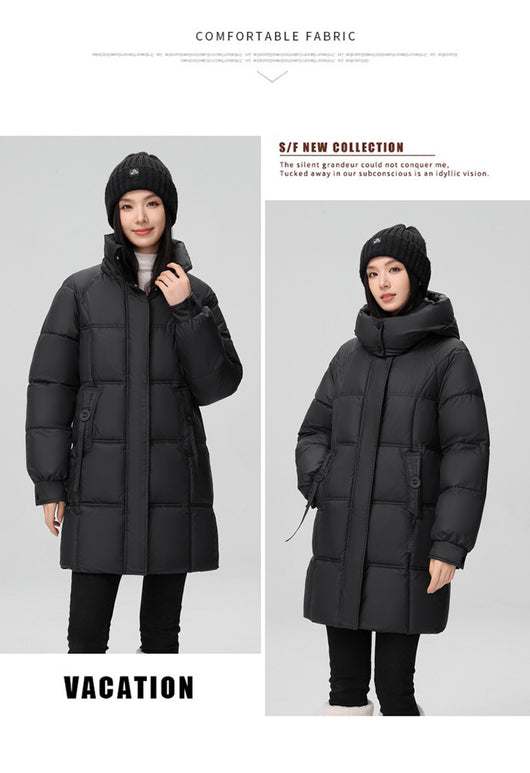Abrigo Acolchado de Algodón Talla Grande para Mujer - Image 18
