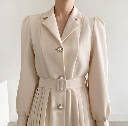 Vestido Camisero Entallado Cintura Francesa para Primavera - Image 8