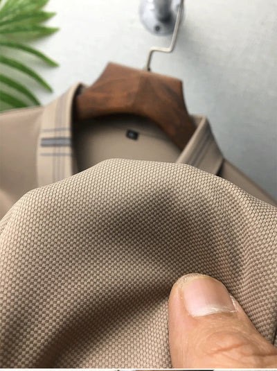 Polo Holgado Bicolor con Solapa de Manga Corta en Tela Ice Silk - Image 12