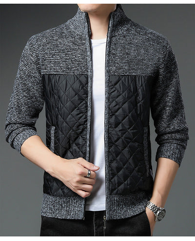 Cardigan Tejido de Invierno para Hombre con Cuello Tipo Mao - Image 15