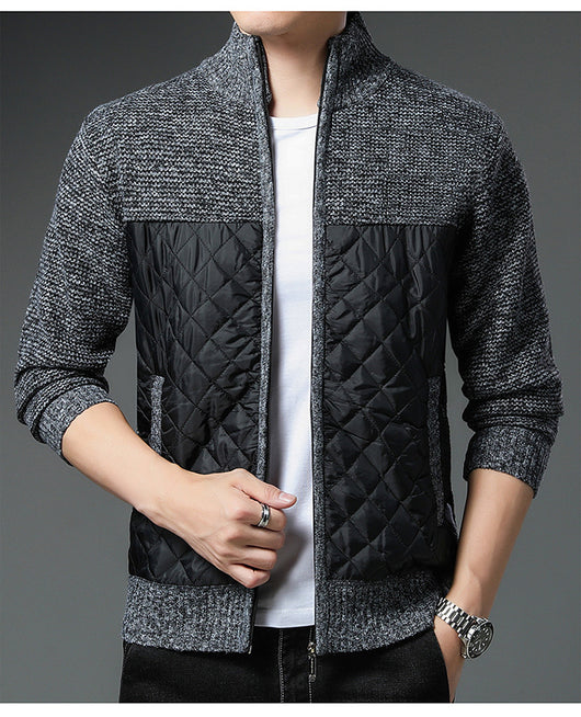 Cardigan Tejido de Invierno para Hombre con Cuello Tipo Mao - Image 15