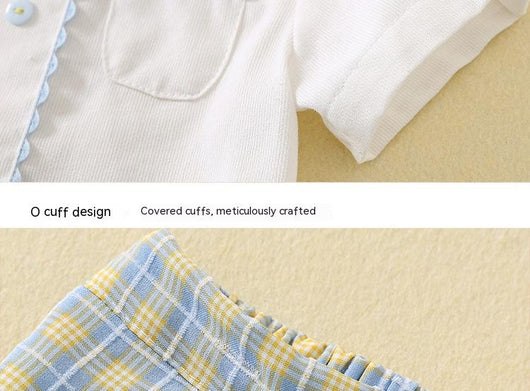 Conjunto Infantil Elegante: Camisa a Cuadros y Shorts - Image 17