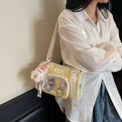 Bolsa Crossbody Transparente Estilo Preppy - Image 5