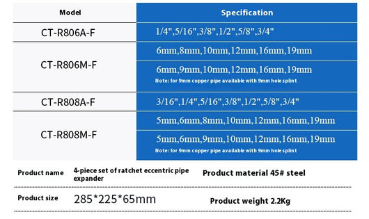 Herramienta Expansora Excéntrica para Tuberías de Aire Acondicionado - Image 14