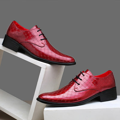 Zapatos Formales de Tacón Alto Puntiagudo en Cuero PU para Hombre - Image 10