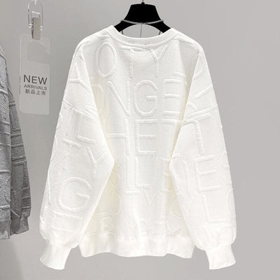 Remera Oversized con Letras 3D - Manga Larga Unisex - Image 2