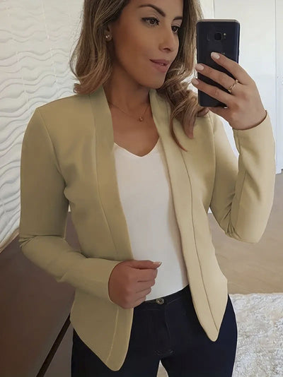 Cardigan Blazer Ejecutivo de Manga Larga Talla Pequeña - Image 8