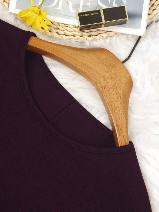 Blusa Casual Talla Grande Manga Larga Color Sólido - Image 10