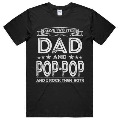 Camiseta para Papá: Dos Títulos - Dad y Popular | Regalo Divertido para el Día del Padre