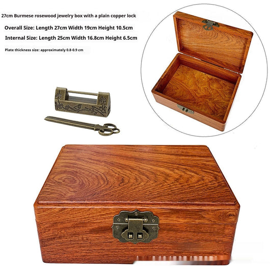 Caja Joyero Vintage Estilo Chino con Cerradura para Joyas y Accesorios - Image 13