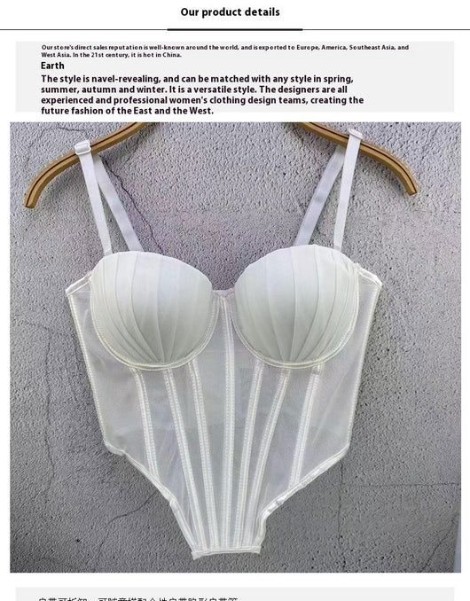 Corpiño de Encaje Mesh Estilo Francés - Diseño Trasero Plástico para Usar como Prenda - Image 12