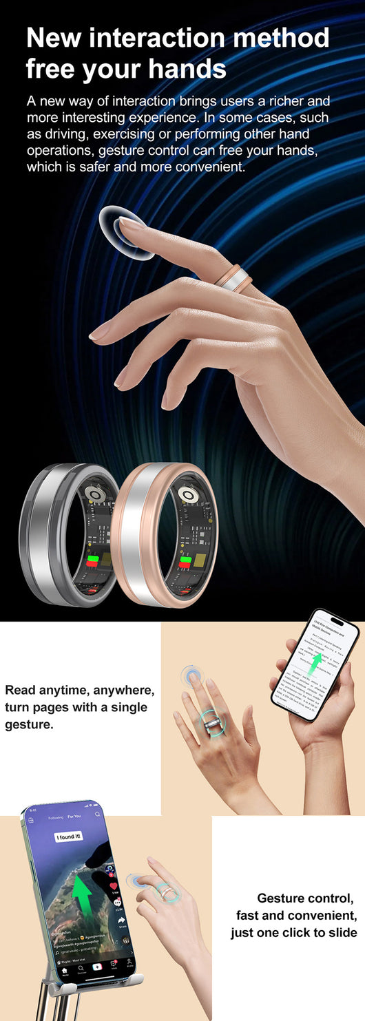 Anillo Inteligente con Monitor de Frecuencia Cardíaca, Oxígeno y Sueño - Image 30