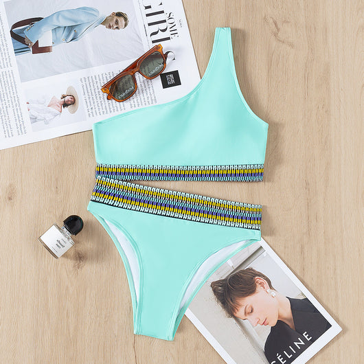 Bikini Estampado Europeo Americano para Mujer