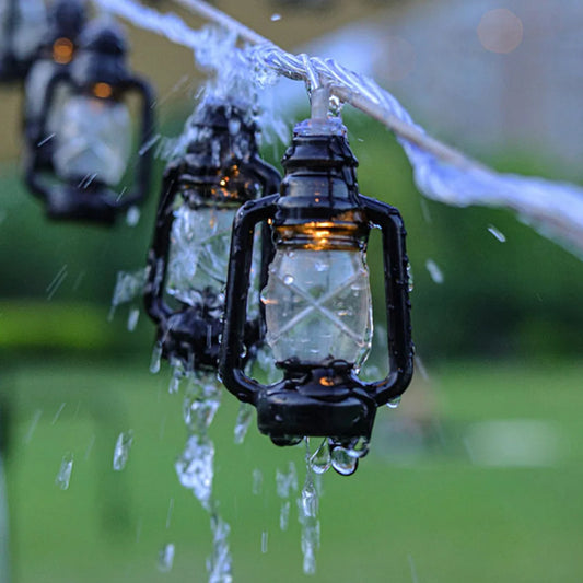 Luces LED Estilo Linterna Retro - Guirnalda Decorativa a Batería para Fiestas y Jardín