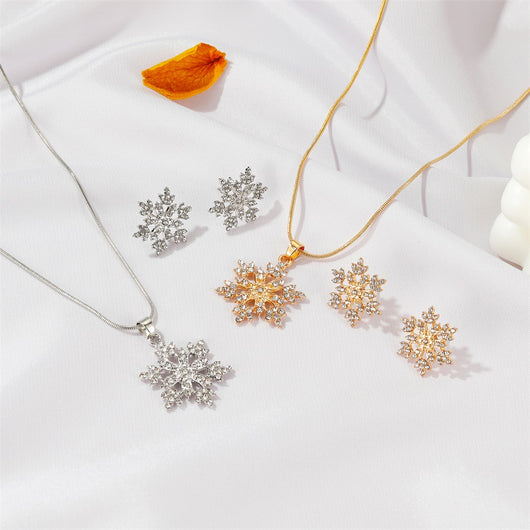 Conjunto de Collar y Aretes Copo de Nieve - Image 7