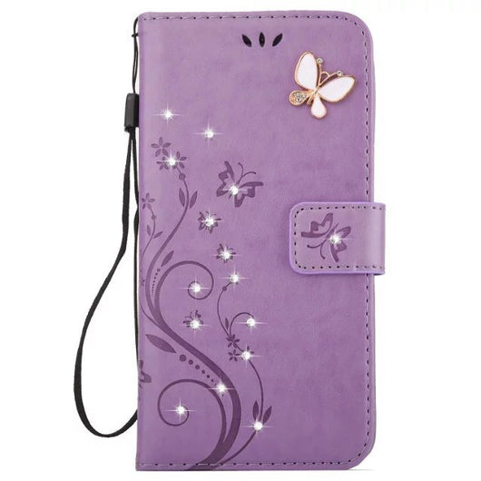 Funda para Apple con Diseño de Mariposa en Relieve y Diamantes - Image 8
