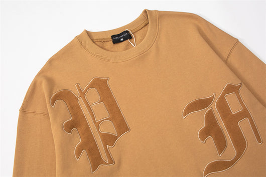 Playera Manga Larga con Letras Bordadas para Hombre Corte Holgado - Image 4