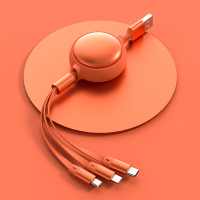 Cable USB 3 en 1 Retráctil - Micro USB, Type C y Lightning 2.4A - Image 8
