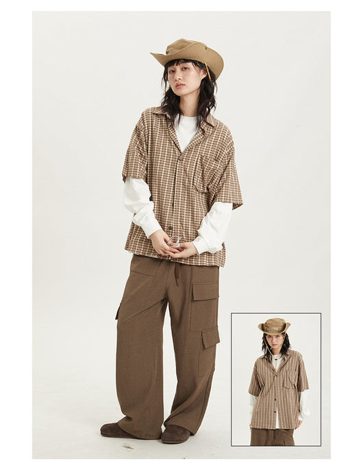 Camisa Retro Japonesa a Rayas - Estilo Preppy Holgado de Manga Corta - Image 18