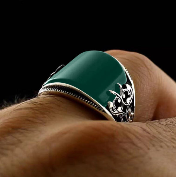 Anillo para Hombre con Diseño Vintage Grabado