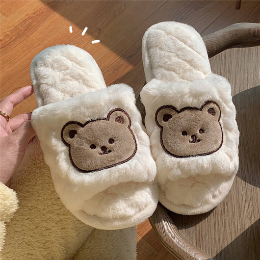 Pantuflas Cómodas de Oso para Mujer - Algodón Cálido Otoño e Invierno - Image 9