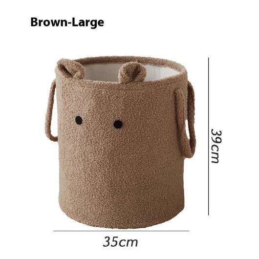 Canasta de Almacenamiento Grande de Lana de Cordero con Diseño Infantil - Image 8