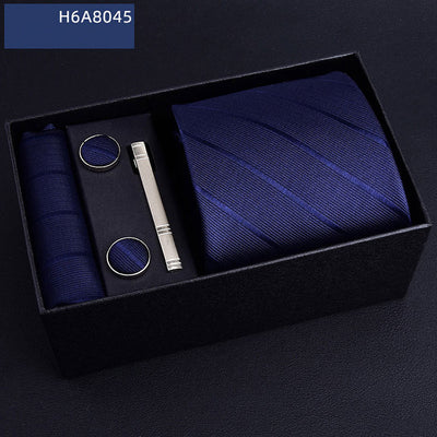 Corbata Ejecutiva Rayas Azul y Negro 8cm - Image 27