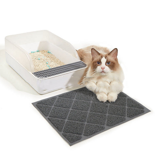 Tapete Minimalista de PVC para Arenero de Gatos