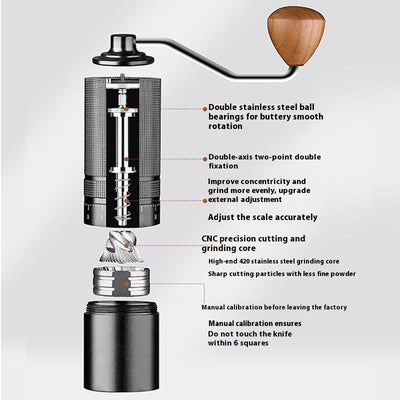 Molinillo de Café Manual Portátil con Ajuste Externo y Núcleo de Acero - Image 4