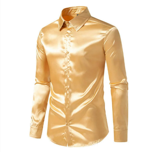 Camisas de Satén Negro para Hombre - Elegancia Profesional - Image 7