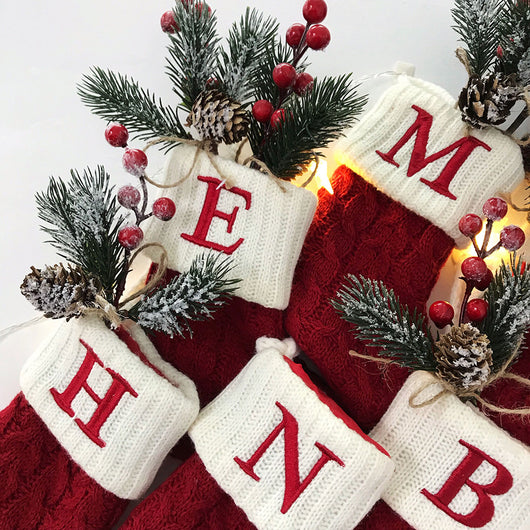 Calcetines Navideños Tejidos con Letras - Image 7