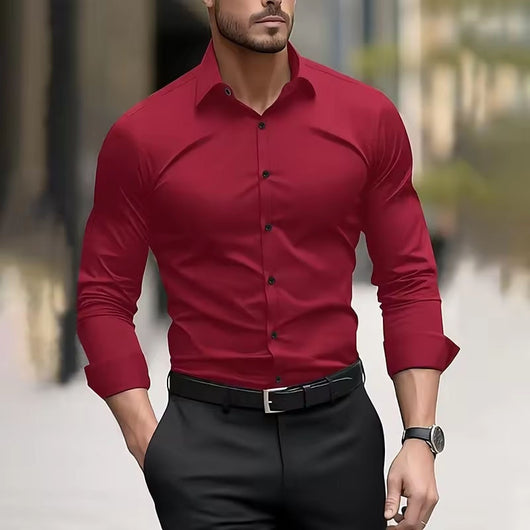 Camisa Elástica Cuatro Direcciones para Hombre - Manga Larga - Image 2