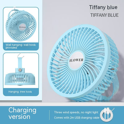 Ventilador Portátil Recargable con Luz Nocturna - Diseño Infantil para Escritorio y Cabecera - Image 12