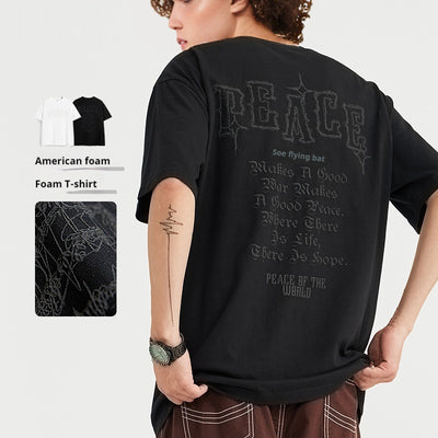 Camiseta Holgada Estampado Foam Puff para Hombre