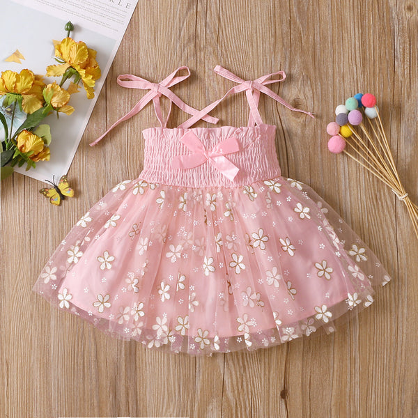 Falda de Tirantes Mesh de 4 Colores para Niñas