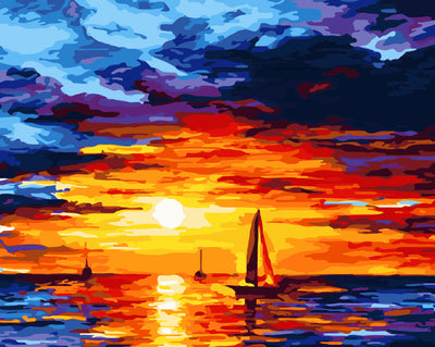 Kit de Pintura al Óleo Digital - Paisaje con Flores - Image 11