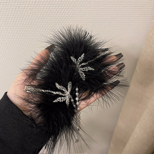 Pasador de Cabello Perla Libélula con Borla de Temperamento Minimalista - Image 9