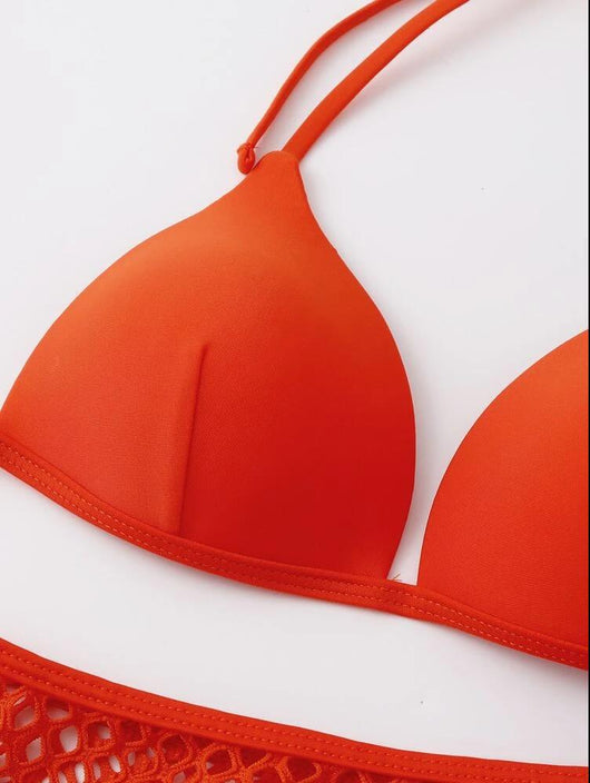 Traje de Baño Deportivo Tres Piezas Mesh Elegante - Image 15