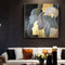 Cuadro Abstracto Dorado Moderno - Pintura al Óleo Artesanal de Lujo para Sala de Estar