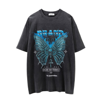 Playera Negra Estampado Calavera Diablo para Hombre - Image 5