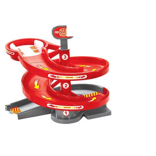 Translucent red toy fire truck with clear wheels, white ladder detail, and 'FIRE TRUCK' text on the side. - Image 18