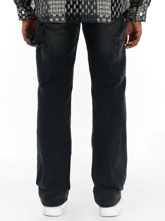 Pantalones Rectos Degradados Estilo Urbano Americano para Hombre - Image 4